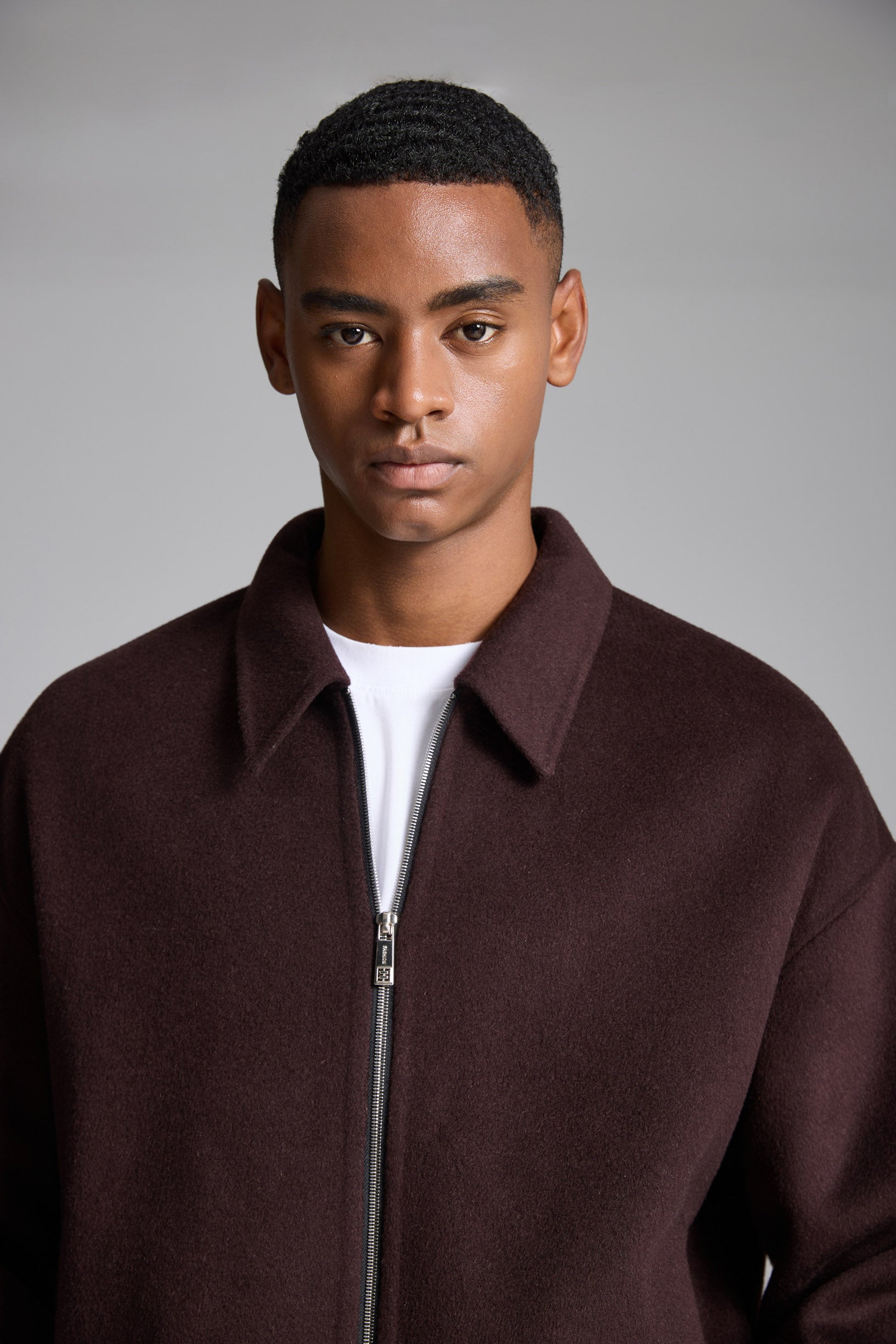 ハンドメイド ピュアウール ジャケット ブラウン