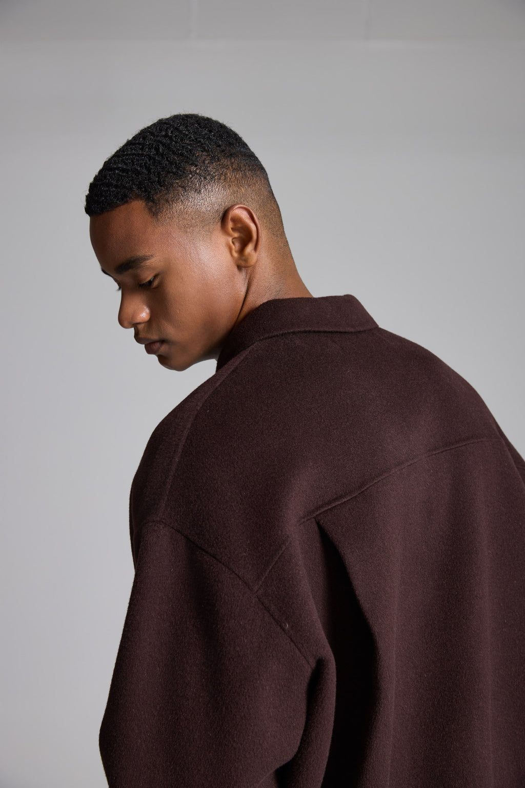 ハンドメイド ピュアウール ジャケット ブラウン