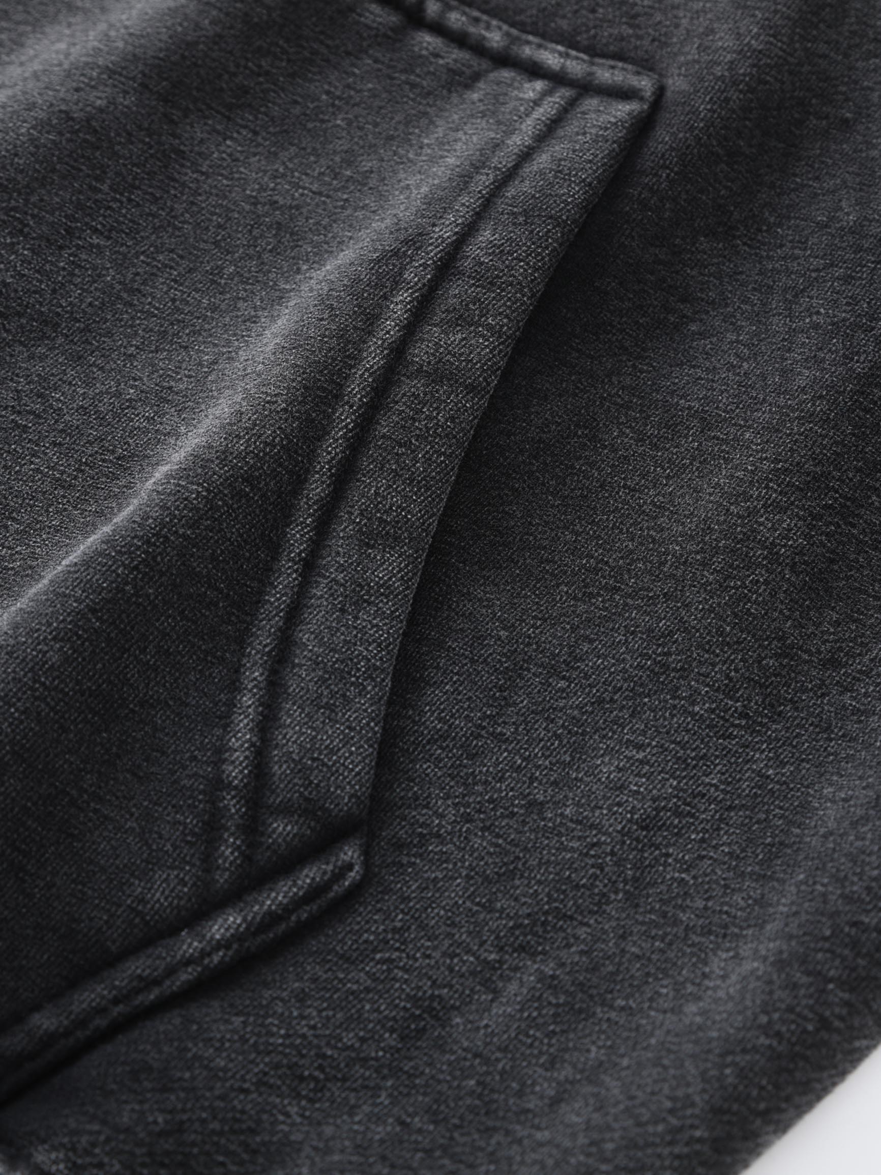 【柔らか 裏起毛】ウォッシュ加工 パーカー ブラック